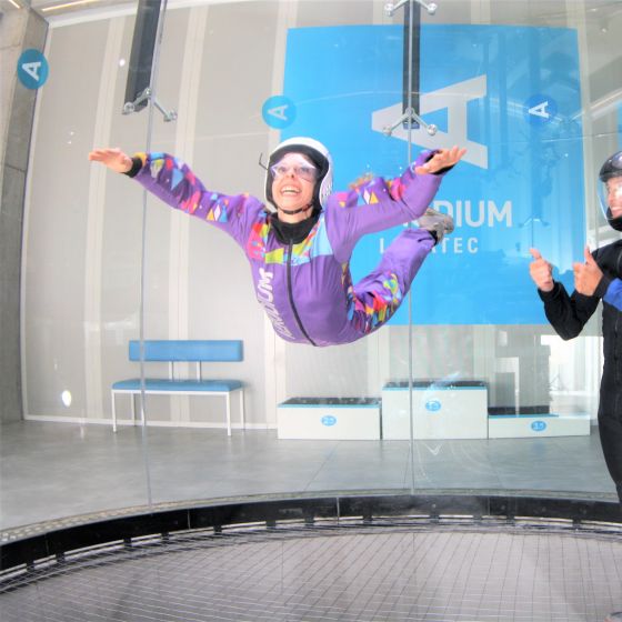 Volo nel Tunnel del Vento di Logatec