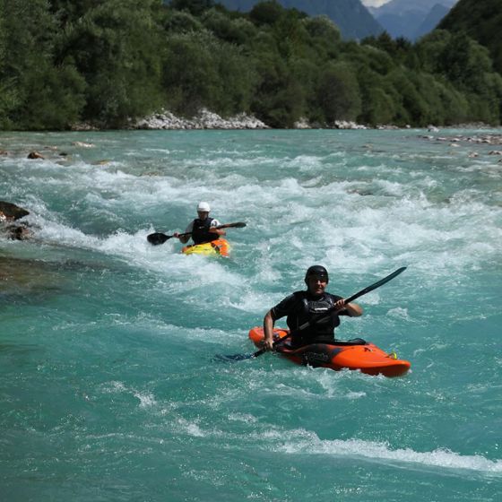 Kayaking on Soča in Bovec