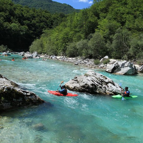 Kayaking on Soča in Bovec