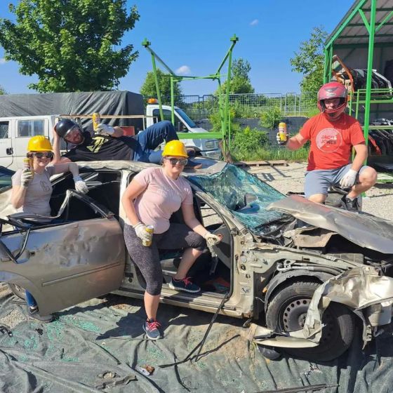 Auto zertrümmern in Maribor